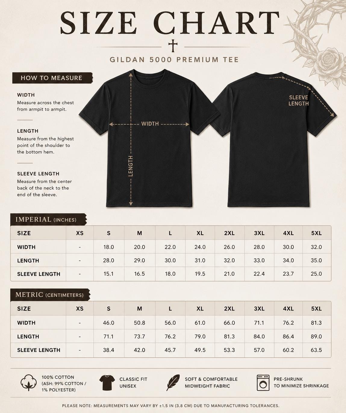Behold the Lamb of God Tee, Crown of Thorns with Roses T-Shirt